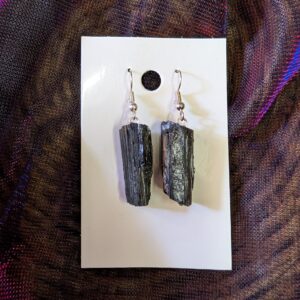 Black Tourmaline Earrings 1"